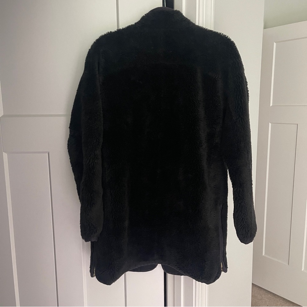J. Crew Black Sherpa Teddy Coat Zip Up - Picture 6 of 6